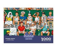 Durante el Descanso en un Partido de Tenis Puzzle De Madera Impermeable DIY Puzzles De 1000 Piezas para Adultos Divertido Rompecabezas Juegos Desafiantes