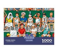 Durante el Descanso en un Partido de Tenis Puzzle De Madera Impermeable DIY Puzzles De 1000 Piezas Regalos para Adultos Desafiante Y Estimulante Rompecabezas Juegos Educativos