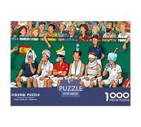 Durante el Descanso en un Partido de Tenis Puzzle De Madera Impermeable DIY Puzzles De 1000 Piezas Regalos para Adultos Desafiante Y Estimulante Rompecabezas Juegos Desafiantes