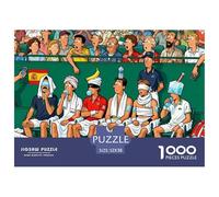 Durante el Descanso en un Partido de Tenis Puzzle De Madera Impermeable Puzzles De 1000 Piezas Regalos para Adultos Desafiante Y Estimulante Rompecabezas Decoración del Hogar