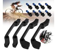 DURANTEY 4 Pcs Adaptador de Freno de Disco de Bicicleta Adaptador de Montaje de Freno de Disco Soporte de Montaje de Freno de Bicicleta con Pernos Arandelas para Rotor 140/160/180 MTB Bicicleta