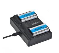 DuraPro 2 baterías CR-V3 de 2100 mAh + LED Dual USB Charger para Kodak RLCRV3, SBP-1103, ULCR-V3R, VLCRV3, 1080142; Olympus C3000 C3040 C-40Z 2100UZ 3030 3040Z