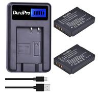 DuraPro 2 baterías DMW-BCG10 DMW BCG10 + cargador USB LCD para cámaras Panasonic DMW-BCG10, DMW-BCG10E, DMW-BCG10PP y Panasonic Lumix DMC-TZ10 DMC-3D1, DMC-TZ6, DMC-TZ7, DMC-TZ8