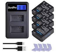 DuraPro 4 baterías + LCD Dual USB Charger para GoPro 3 Hero3 +, Hero3 y GoPro AHDBT-301, AHDBT-302