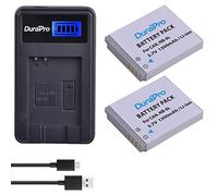 Durapro Paquete de 2 baterías NB-6L NB-6LH + cargador USB LCD para cámaras Canon Powershot SX500 IS, SX710 HS, SX520 HS, SX530 HS, SX510 HS, S120, SX700 HS, SX610 HS, SX600 HS, D30 y S95