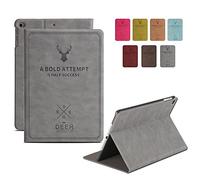 DuraSafe - Funda para iPad Pro de 9,7 pulgadas 2016 [A1673 A1674 A1675 ], diseño de ciervos, color gris