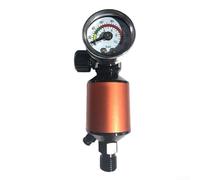 Durashmall 1 unids regulador de aire integral con filtro de aire 1 4 NPT en línea herramienta neumática para HVLP pintura spray compresor aceite separador de agua cuerpo de aluminio naranja negro