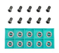 Durashmall 10 piezas de 12 mm redondo de carburo cortador insertos para torneado de madera se adapta a herramientas de madera fáciles Ci3 Ci3 NR tamaño completo fácil acabado hueco Pro herramientas de