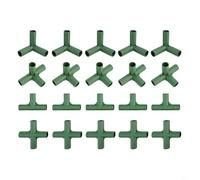 Durashmall 20 conectores de marco de invernadero de 16 mm, juntas de plástico para tubos de PVC o metal, resistentes a la intemperie, accesorios de construcción para invernaderos, marcos fríos