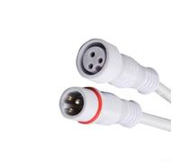Durashmall 5 pares IP65 impermeable 2-Pin y 3-Pin 22AWG LED Cable conector para DC 12V cámara de vigilancia cableado (blanco-3pin)