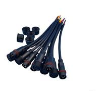 Durashmall 5 pares IP65 impermeable 2-Pin y 3-Pin 22AWG LED Cable conector para DC 12V cámara de vigilancia cableado (negro-3pin)