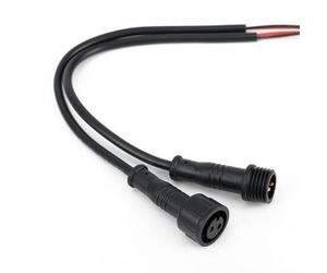 Durashmall 5 pares IP65 impermeable 2-Pin y 3-Pin 22AWG LED Cable conector para DC 12V cámara de vigilancia cableado (negro-2pin)