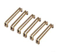 Durashmall 6 pomos vintage de aleación de zinc para gabinete, tiradores de cajón de bronce antiguo con tornillos para cocina, dormitorio, armario, muebles, 13,5 cm, bronce amarillo