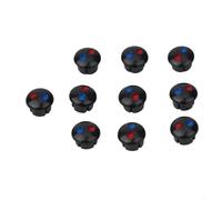 Durashmall Accesorios de mango de grifo de señal de agua caliente y fría, cubierta de etiqueta roja y azul, paquete de 10 unidades para grifos de fregadero de baño para distinguir el agua fría y