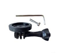 Durashmall Adaptador de montaje para cámara de bicicleta, soporte de nailon para Garmin Edge 520/1030, soporte de cámara de acción segura para ciclismo, color negro