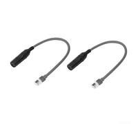 Durashmall Adaptador Ethernet para Gen 3 V3 Rectangular Cable Extensión Macho a Hembra RJ45 Patch Wire Gris Plástico 20x20x0.5cm