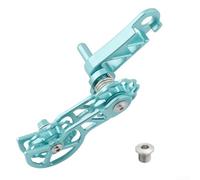 Durashmall Aleación 6061 CNC Guía de cadena de bicicleta con 11T Metal doble polea Anti-caída Desviador suspensión Mount para bicicleta plegable de montaña Negro (verde)