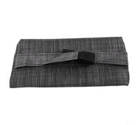 Durashmall Almohada para tumbona con correa elástica ajustable para muebles de patio al aire libre, soporte para reposacabezas, playa, patio trasero, relajación (negro y gris)