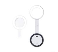 Durashmall Anillo de luz LED para selfie con temperatura de color ajustable de 2500 K-9000 K, 6 modos, 32 cuentas, batería de 300 mAh para teléfonos inteligentes, videollamadas, zoom, conferencias