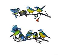 Durashmall Arte de pared de pájaro de metal rústico para decoración interior y exterior, silueta de colibrí en rama, placa de jardín de hierro, hecha a mano, ligera, fácil de colgar, estética natural