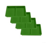 Durashmall Bandeja separadora de silicona para hornear para cosecha, bandejas de liofilizadora, resistentes al calor, no reutilizables, color verde, paquete de 4 (4 verdes)