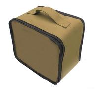Durashmall Bolsa de almacenamiento de tanque de gas de lona amarilla con capacidad para 6 botes de 250 g, resistente a la intemperie, transpirable, protector de estufa de camping para senderismo al