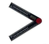 Durashmall Buscador de ángulos digital Transportador 7 pulgadas 200mm Material ABS Regla y transportador 2 en 1 con pantalla LCD grande 0 a 9999 grados Precisión de medición ± 03 grados Resolución