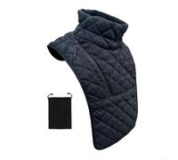 Durashmall Calentador de cuello de motocicleta para invierno, a prueba de viento, polaina de cuello de forro polar cálido para ciclismo con bolsa de almacenamiento negra (bolsa de terciopelo negro)