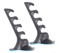Durashmall Caña de pescar con ventosa para ventana de coche, soporte de poste de vehículo, almacenamiento sin perforación, ángulo ajustable, fuerte adsorción, color negro