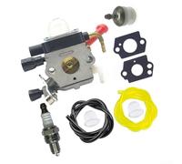 Durashmall Carburador HS82T, kit de ajuste C1Q-S225 para piezas de cortacésped HS81 HS81R HS86 HS86R HS86T, juego de reparación de sistema de combustible de alto rendimiento con juntas y herramientas