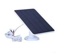 Durashmall Cargador de panel solar 4W para Ring Video Doorbell Camera Efficiency 3 Metre Cable ajustable Montaje Monocristalino Silicio (Blanco)