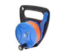 Durashmall Carrete de buceo con mango de freno de pulgar de línea de 83 m y gancho de acero inoxidable para equipo de seguridad subacuático de naufragio de cuevas y deriva (azul 83M)