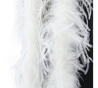 Durashmall Chal boa de plumas de avestruz de 2 m para camisa de vestir, decoración superior, manualidades, ribete suave y esponjoso, rojo, rosa, azul, amarillo, verde, naranja, blanco, negro camello