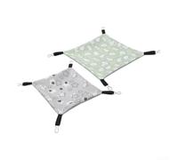 Durashmall Columpio de cama de doble cara pequeño 5 reversible de felpa de refrigeración accesorio para hámsteres, cobayas, conejos, hurones, fácil de instalar, lavable, cómodo Res