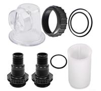 Durashmall Conjunto de bomba de filtro para SPS25 SPS50 SPS75 SPS100 Bomba de circulación como se muestra Color Transparente Inserto Tapa Prefiltro Tamiz de succión Junta tórica Juntas y Kit de piezas
