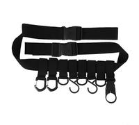 Durashmall Cordón para colgar para acampar al aire libre con múltiples ganchos, correa de almacenamiento ajustable de poliéster para senderismo, equipo de árboles, cuerda colgante resistente al