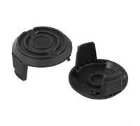 Durashmall Cubierta de carrete de recortadora Harbor Bauer 19115C-B de 20 V, inalámbrica, línea de repuesto de 10 pies con tapa para cortacésped serie Greenworks (2 piezas)