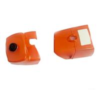 Durashmall Cubierta del cilindro del tanque de combustible para piezas de motosierra MS660, conjunto de filtro de aire de plástico, accesorio de lata de aceite de carburador, componente de repuesto