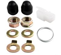 Durashmall E Bike Hub Motor Tuerca Bloqueo Arandela Espaciador y Cubierta de Tuerca de Goma Kit para Motores de 500W a 5000W con ejes de 14mm para Piezas de Repuesto de Bicicleta Eléctrica