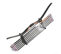 Durashmall Estante de pared para arco y flechas para almacenamiento en interiores con compartimentos de flecha de 6 capas y soporte de arco para la mayoría de arcos compuestos y recurvos, color negro