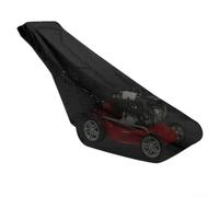 Durashmall Funda para cortacésped para almacenamiento al aire libre, protección resistente al viento con dobladillo elástico y cordón, se adapta a la mayoría de cortacéspedes estándar, color negro