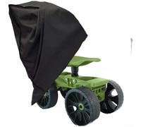 Durashmall Funda para taburete de jardín con ruedas resistente a la intemperie 210D para exteriores, protección solar contra el polvo con dobladillo elástico y hebillas de liberación rápida, color