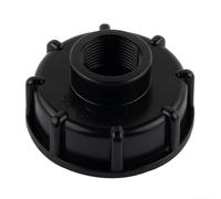 Durashmall IBC - Tapa adaptador de tanque S60 x 6, conector hembra de plástico, color negro, se adapta a salida de 1 2 3 4 1 pulgada DN40 DN50 válvula para tubo de metal PPR PVC para almacenamiento de