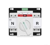 Durashmall Interruptor automático de transferencia de doble potencia 2P 63A AC 230V disyuntor manual automático para centro comercial de hospital de oficina con protección contra cortocircuitos