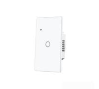 Durashmall Interruptor de luz táctil inteligente con panel de vidrio WiFi, interruptor de pared para Alexa y control de aplicaciones, asistente de voz neutro o no requiere cable neutro, blanco, 1