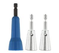 Durashmall Juego de 3 herramientas Twister de alambre de acero para electricistas, accesorio de taladro de bobinado paralelo rápido de 1,5 a 6 mm², azul y plateado, versátil para el hogar, garaje