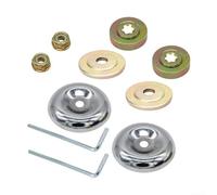 Durashmall Kit de adaptador de cabezal de recortadora de césped, piezas de repuesto de metal para cortacésped con agujero de contratuerca de 8 mm y placa de fijación de 47 mm para recortadoras de mano