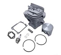 Durashmall Kit de cilindro de motosierras de 56 mm con junta | Aleación de aluminio y acero compatible con MS661/MS661C, sustituye a la pieza del motor con acabado plateado 1144-020-1200