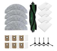 Durashmall Kit de piezas de repuesto para cepillo principal, cepillos laterales, filtros de fregona, bolsas de polvo para Cecotec para Conga 7490 Ultimates Home para X-Treme para aspiradora Genesis