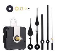 Durashmall Kit de reparación de mecanismo de reloj de pared de cuarzo DIY incluye 2 juegos de manecillas de hora y minutos adecuadas para paneles de reloj de 5 a 9 mm de grosor para una hora precisa